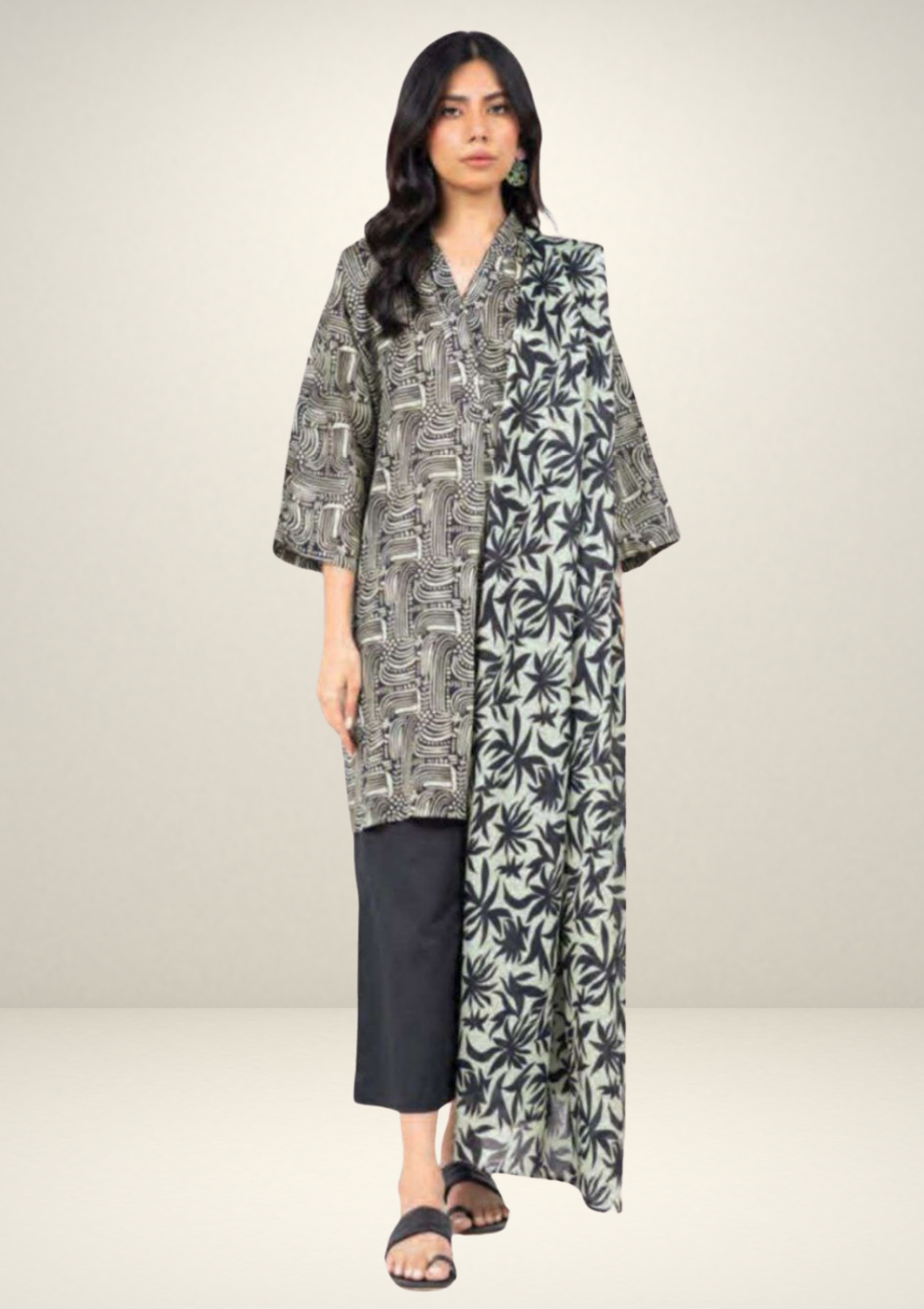 Alkaram Printed Khaddar 3pc D3