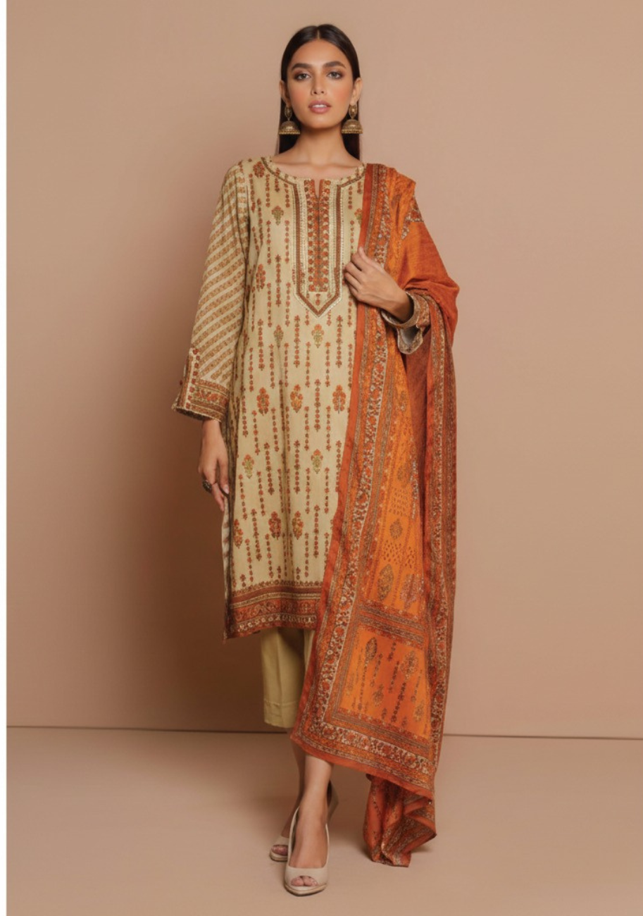 Zeen Luxury Digital Printed Lawn 3pc-D4