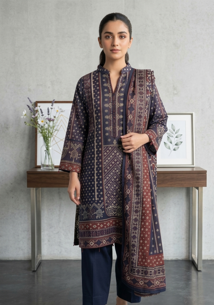 Bin Inam Rangoli Lawn 3pc Vol-2-D10