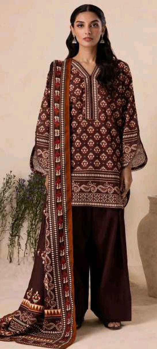 Zellbury Printed Khaddar 3pc D5