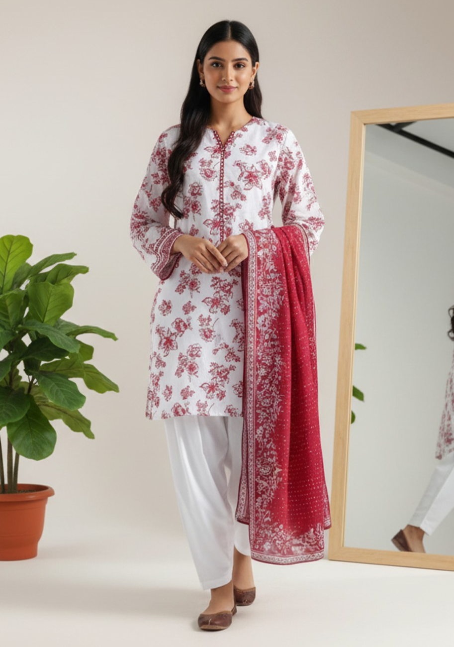 SAYA Premium Printed Lawn 3Pc Vol.08-D3