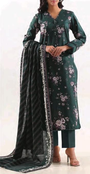 Saya Printed Cotton Khaddar 3pc D15