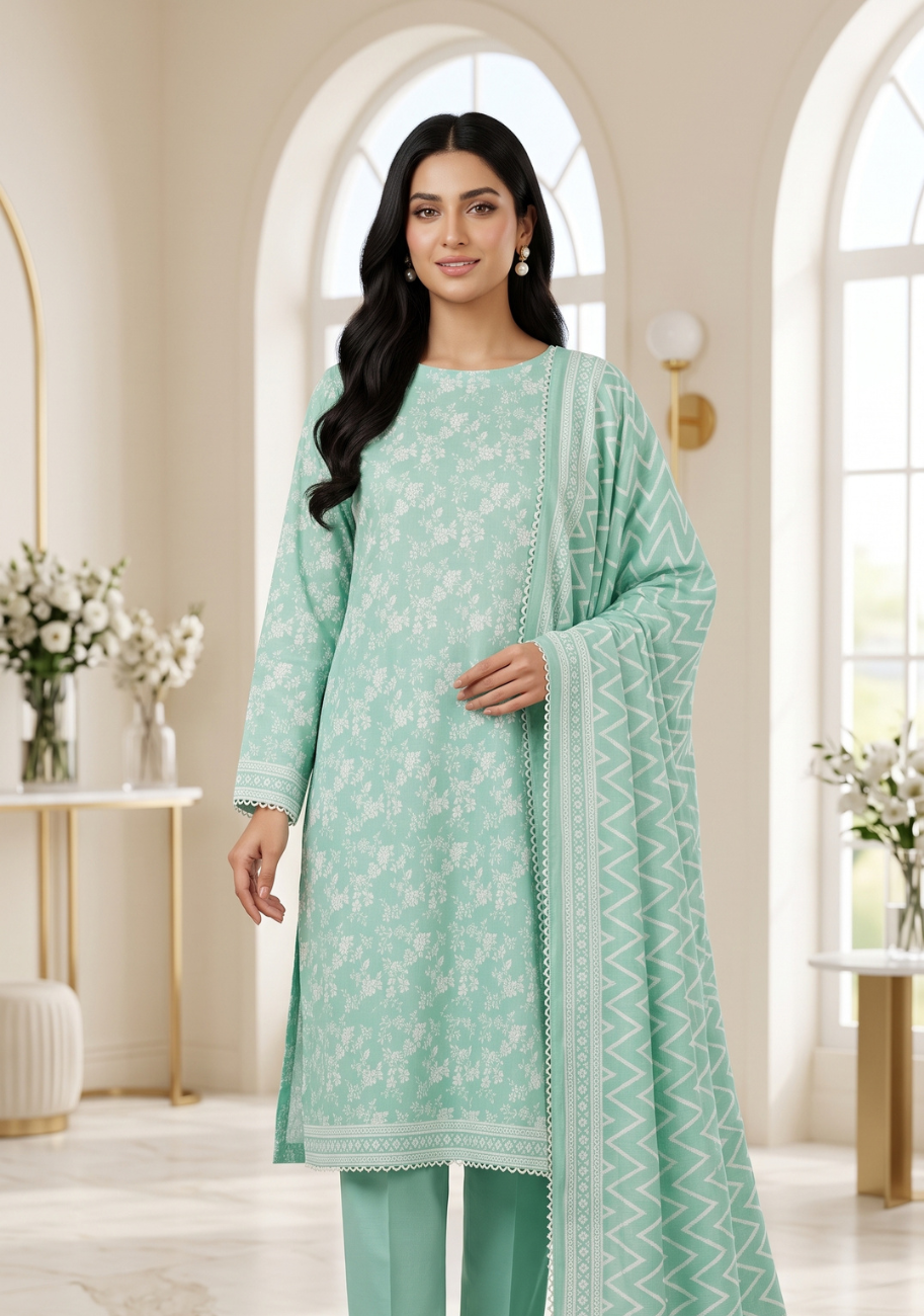 Narmin by Narkins Luxury Lawn 3Pc Suit Vol-1D3