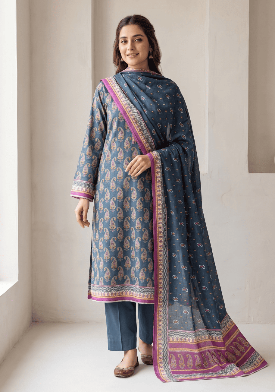 Riwayat Printed Dobby Linen 3pc V1 D3