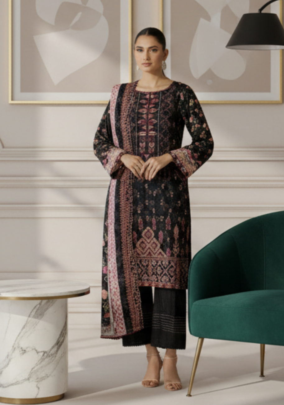 Salina Cutwork Premium Embroidered Lawn 3pc D5