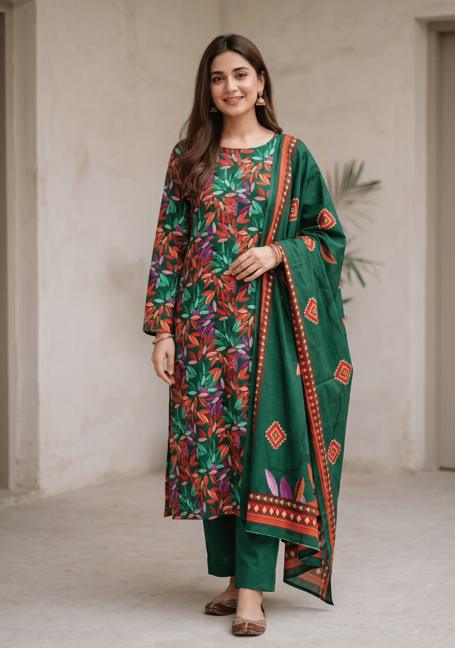 Bin Inam Jubilee Printed Linen 3pc V1 D3