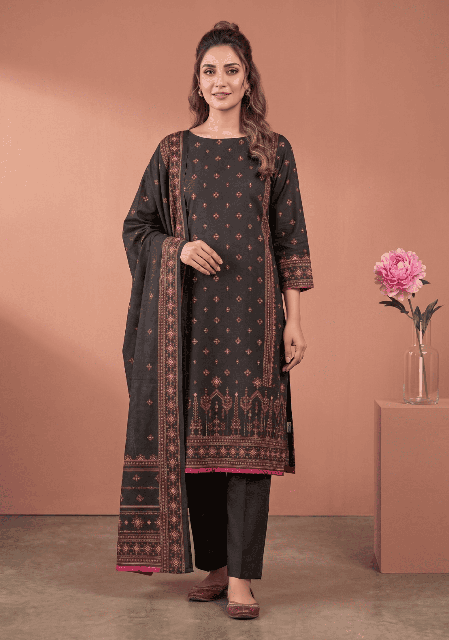 Sabeen Printed Cotton 3PC V3-D3