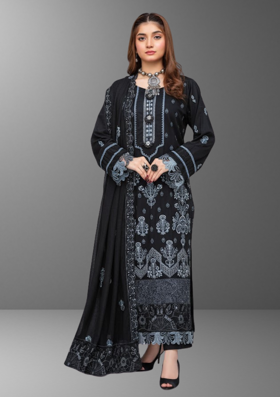 Palwasha Peach Wool Embroidered 3pc D5