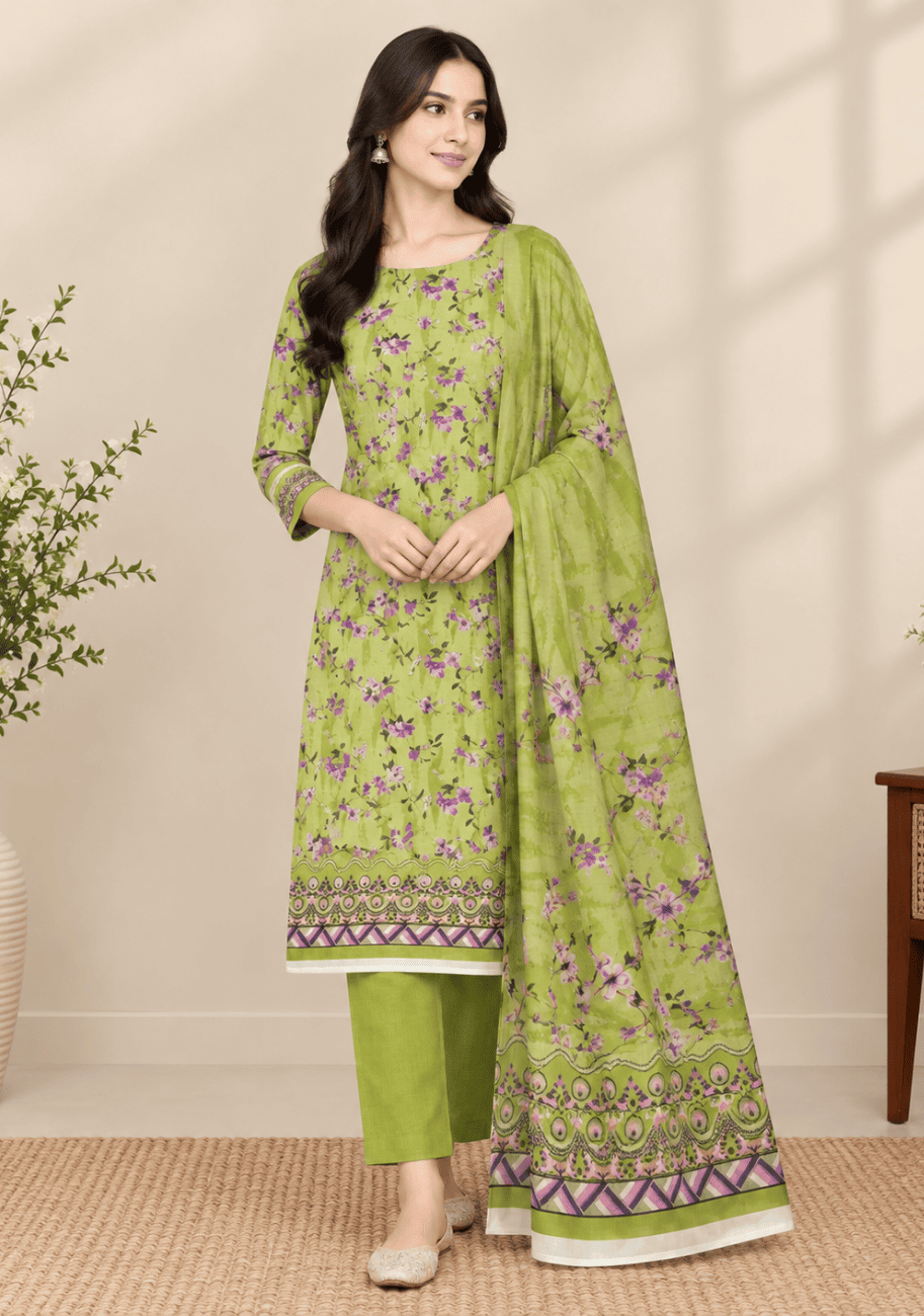 ALKARAM Printed Khaddar 3PC-V1-D3