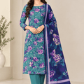 Salina Premium Printed Linen 3PC Luxury Collection V1-D12