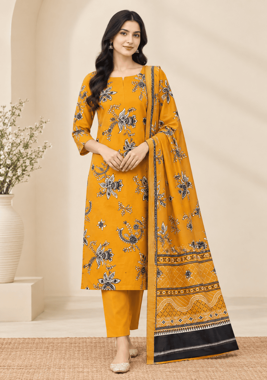 Saya Printed Khaddar 3PC-V1-D3