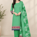 ALKARAM Printed Khaddar 3Pc Suit-V2-D3