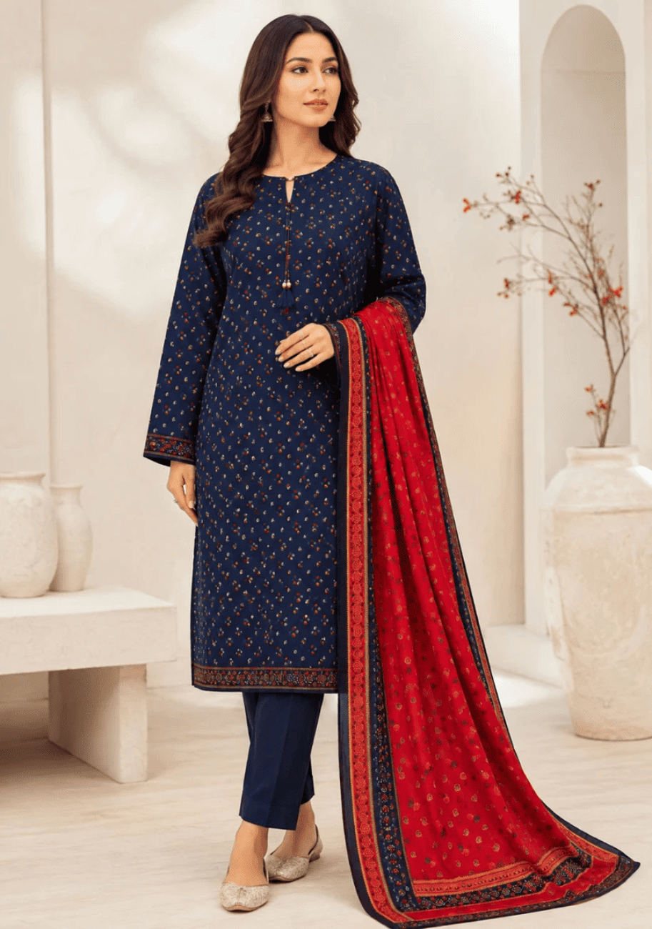 Bin Saeed Luxury Lawn 3Pc Suit Vol-3D10