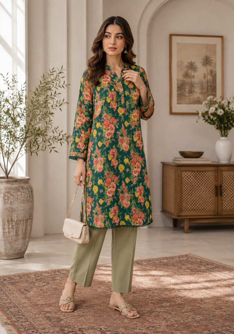 Alkaram Premium Printed Lawn Shirt D5