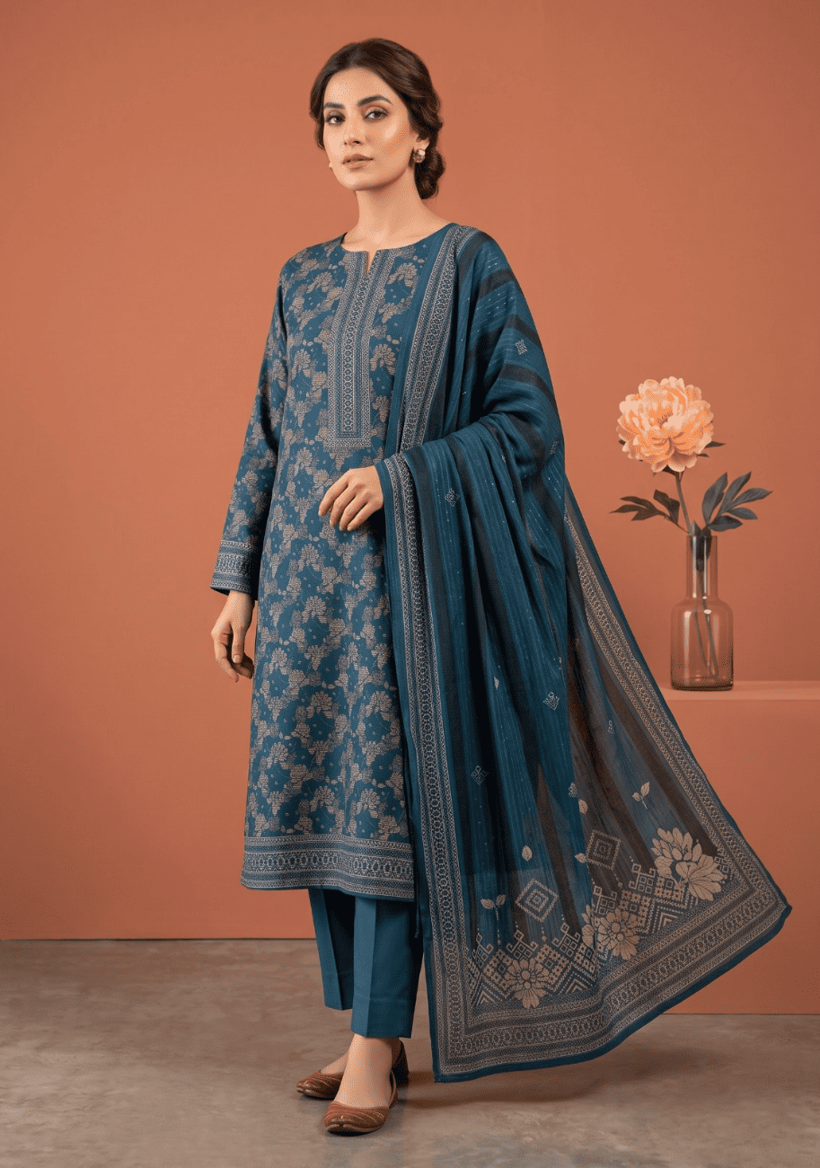 FIVE STAR Dhanak Velvet Stripe 3PC V4-D3