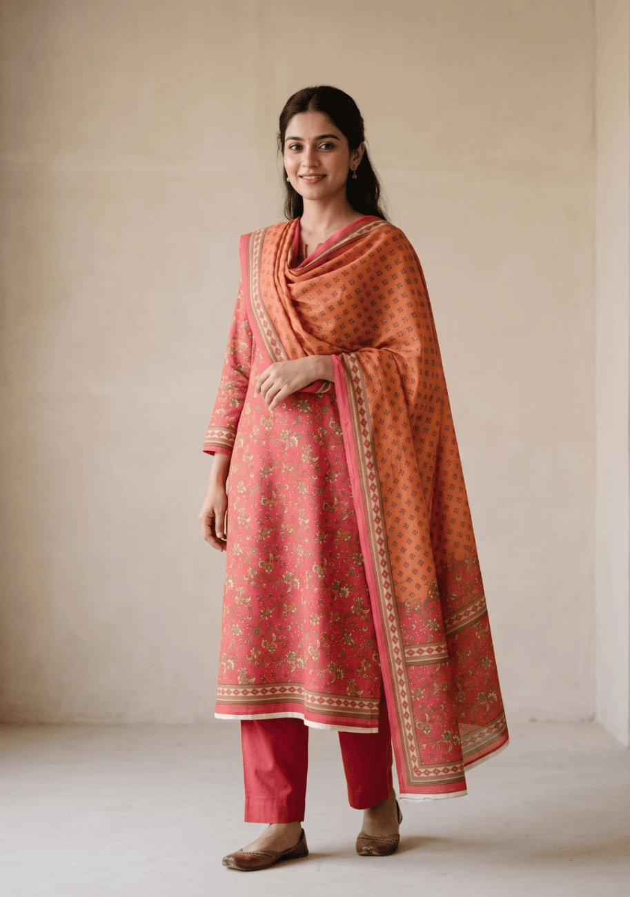 Bin Saeed Printed Khaddar 3PC Suit Vol.02 D3