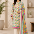 Alkaram Printed Luxury Lawn Shirt & DupattaD12
