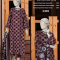 MTJ Luxury Printed Khaddar Viscos 3pc D05