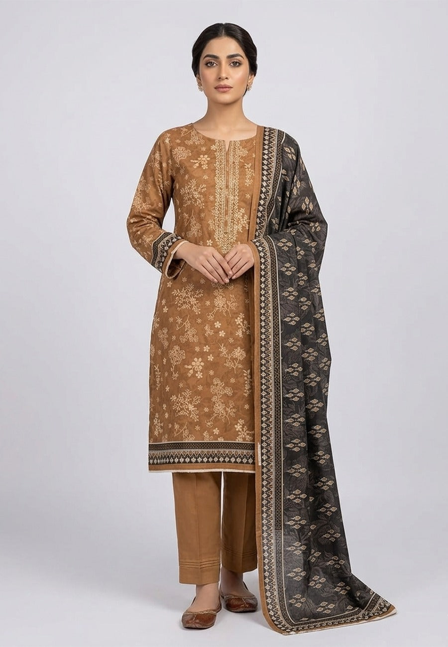 Bin Saeed Luxury Lawn 3Pc Suit Vol-1 D6
