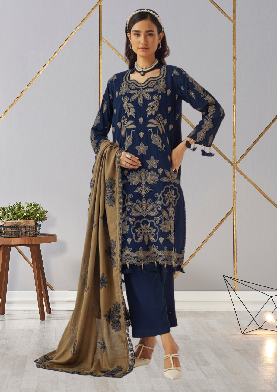 Palwasha Embroidered Winter Collection 3pc D6
