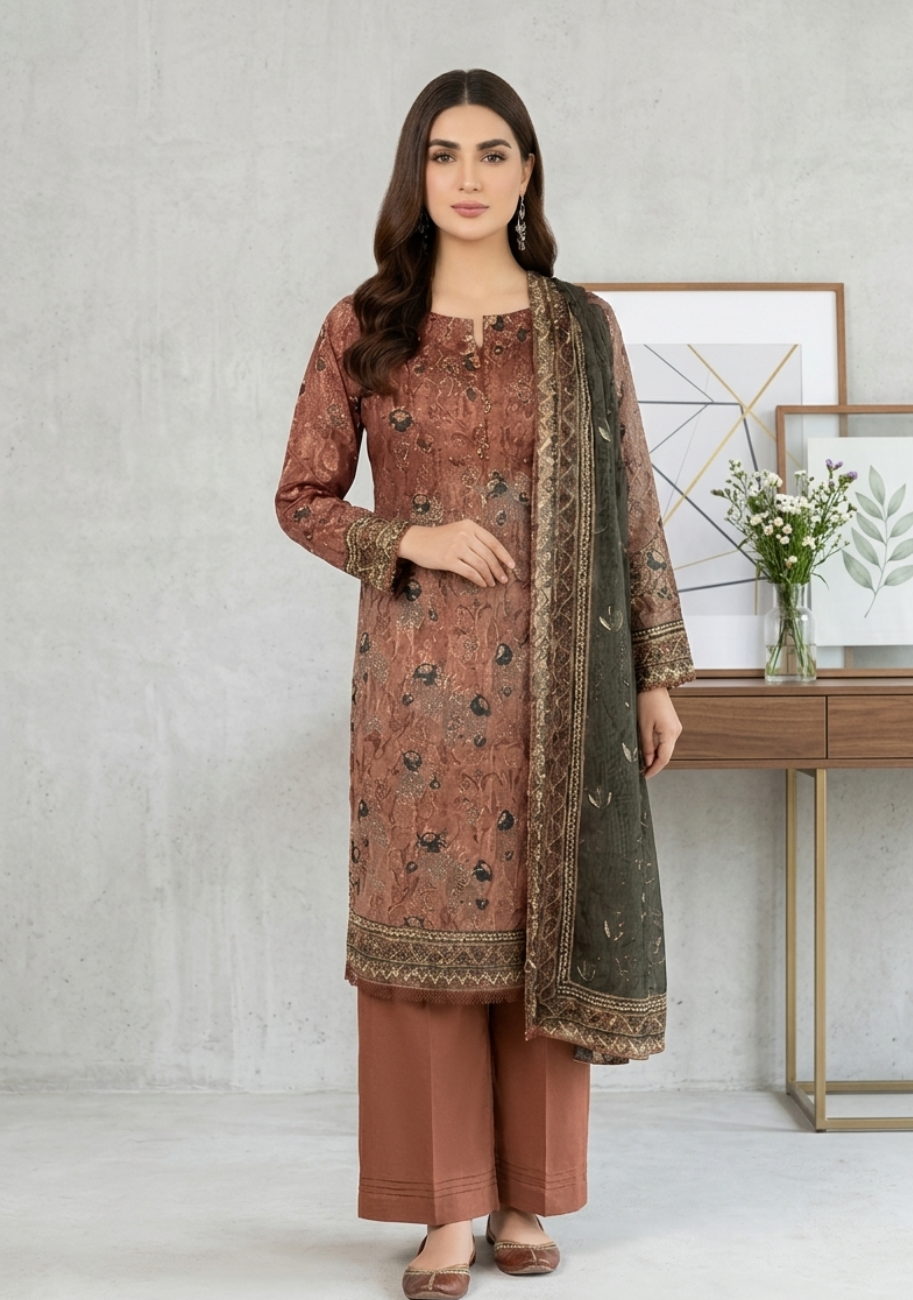 Bin Inam Rangoli Lawn 3pc Vol-2-D6