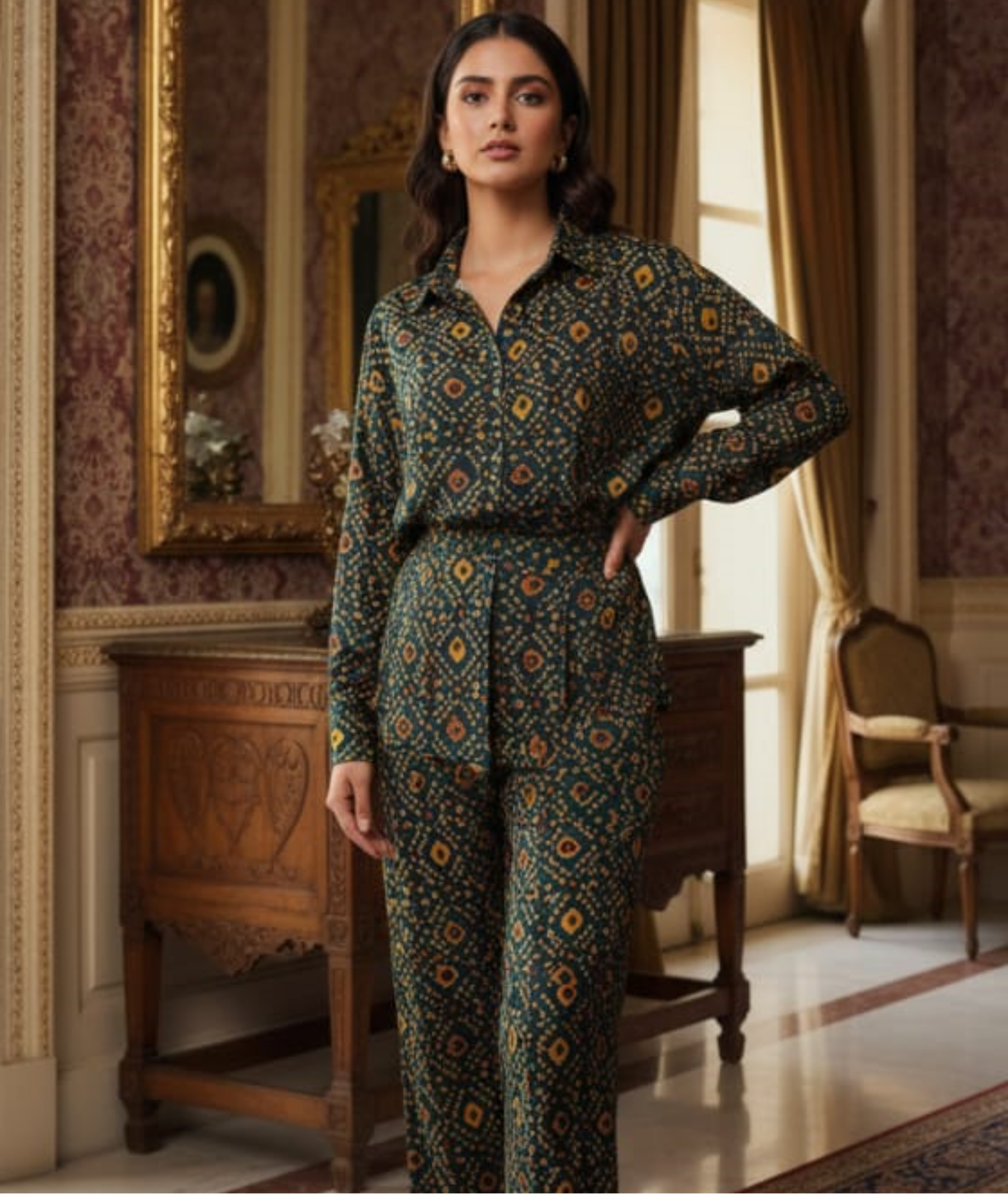 Sabeen Printed Allover Khaddar 2pc D06