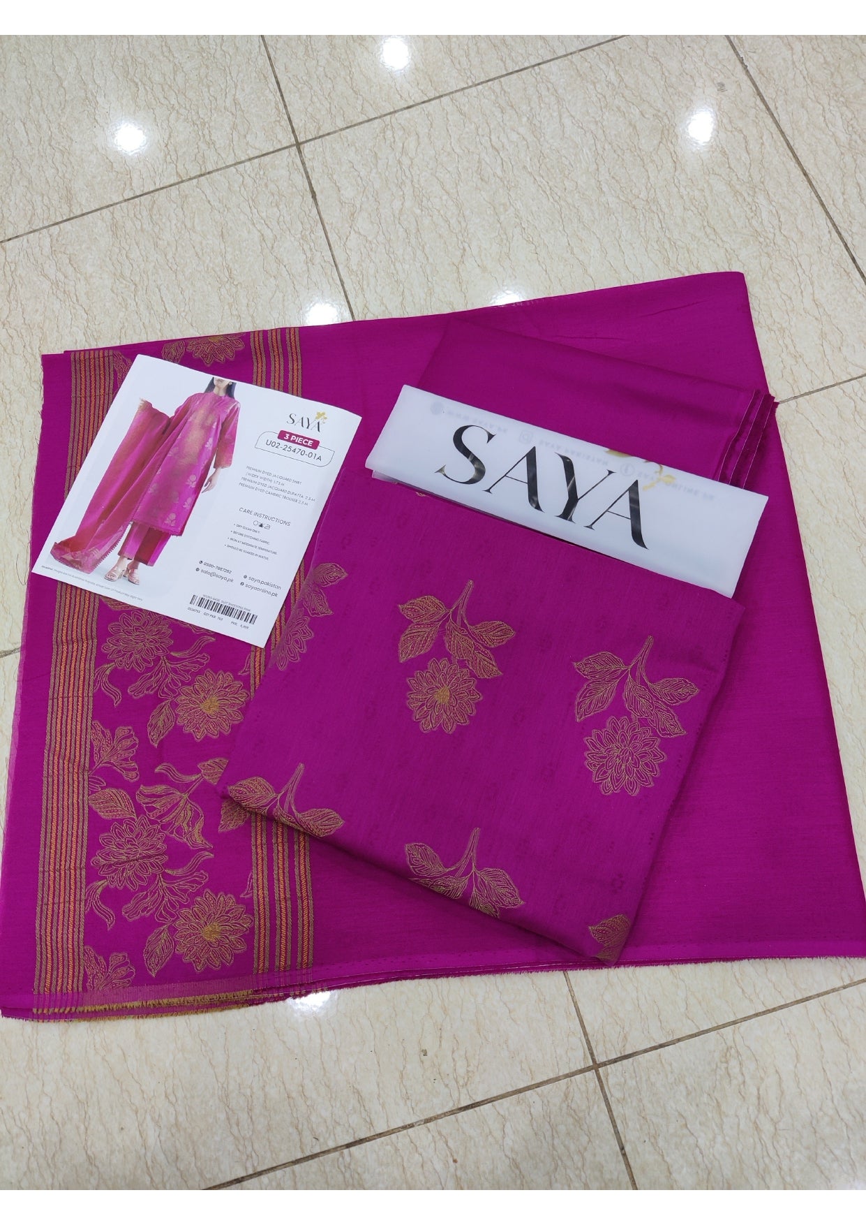 Saya Premium Jacquard 3pc D6
