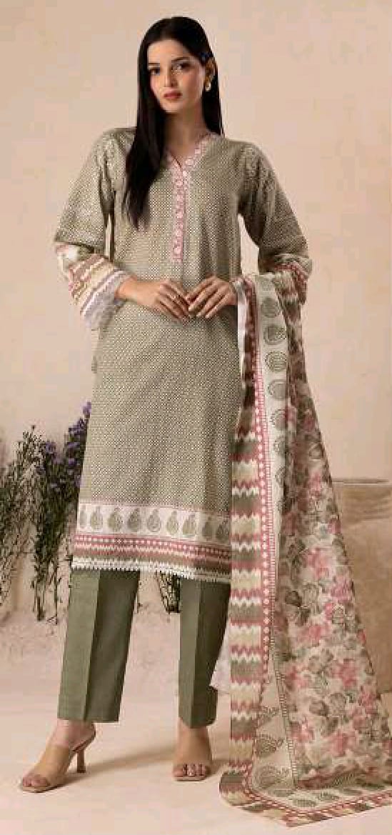 Zellbury Printed Khaddar 3pc D7