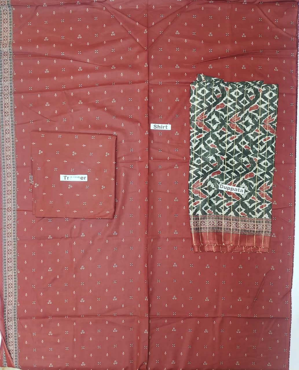 Bin Saeed Luxury Lawn 3Pc Suit Vol-1 D7