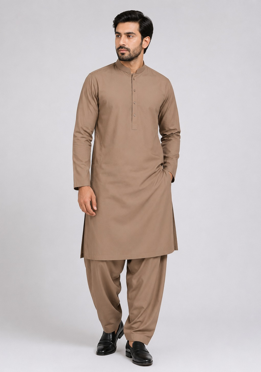 Bin Inam Burak Gents Unstitched Soft Wash N Wear Suit Vol-1-D4