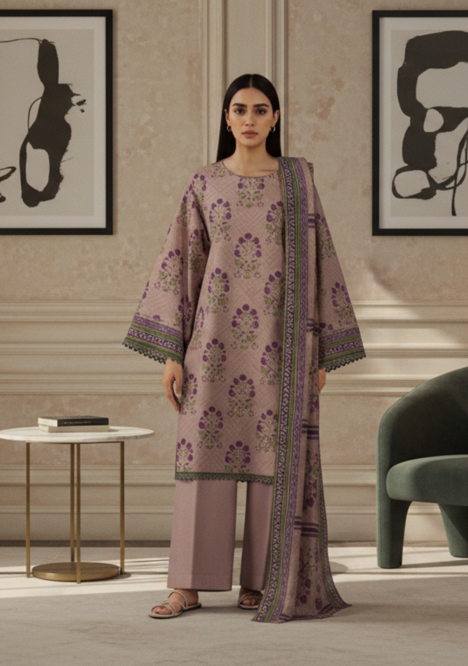 Sapphire Printed Premium Lawn 3pc D4