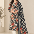 Salina Premium Printed Linen 3PC Luxury Collection V1-D13