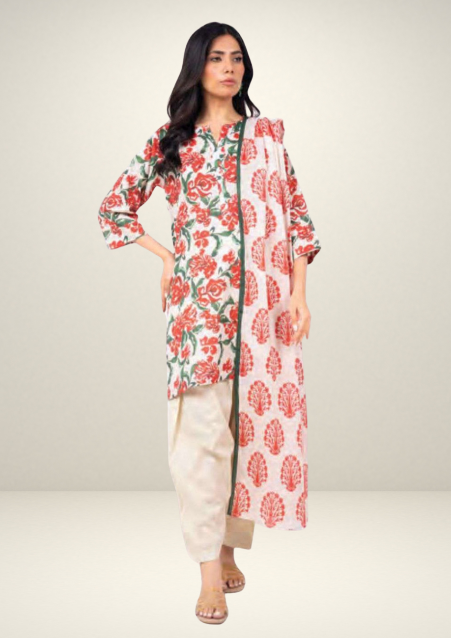 Alkaram Printed Khaddar 3pc D4
