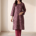 Five Star Printed Velvet Dhanak 2PC Suit V 10 D4