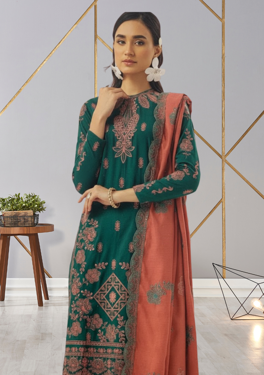 Palwasha Embroidered Winter Collection 3pc D7