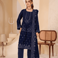Gulzar Yousaf Velvet Embroidered 3PC V1-D4