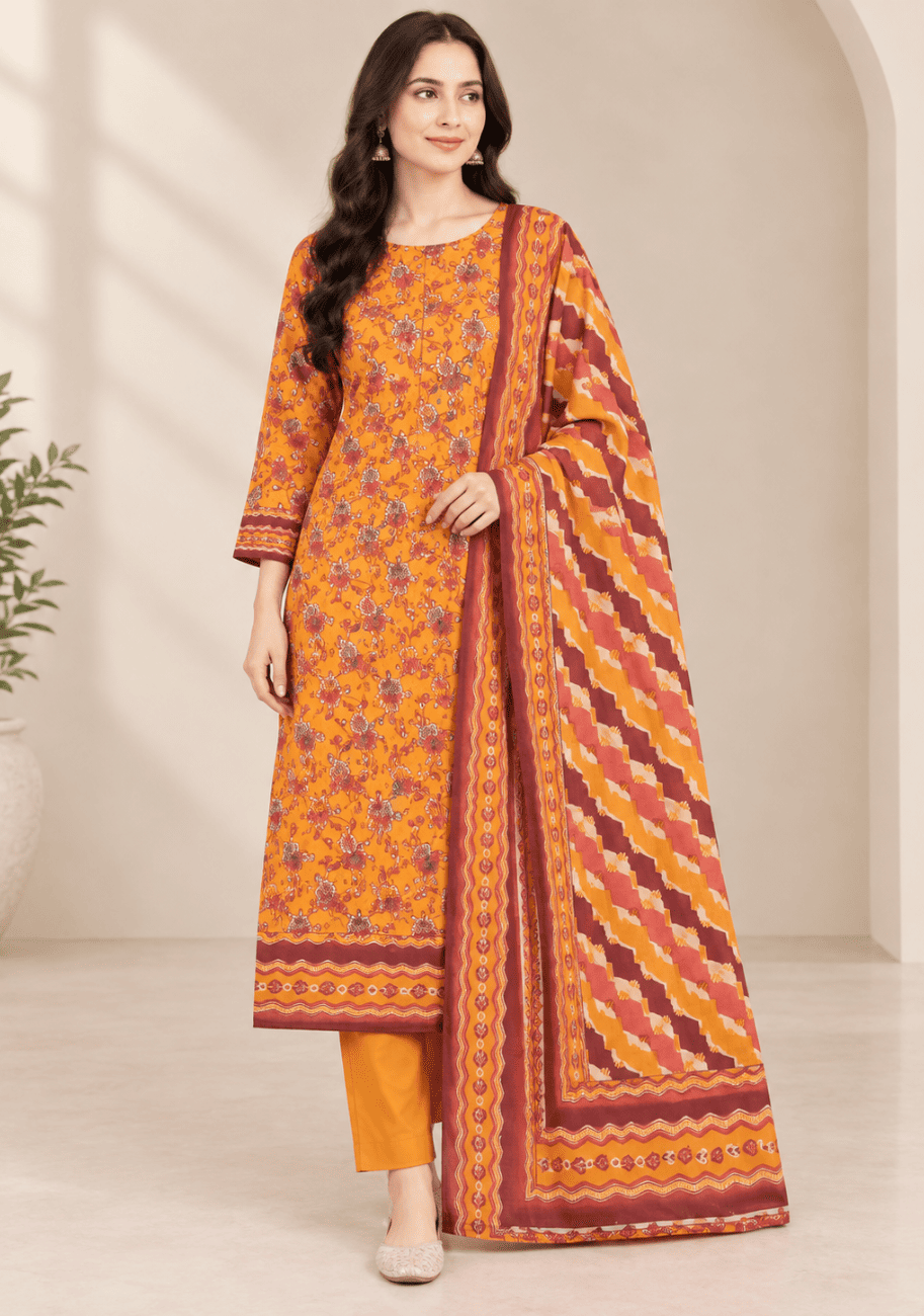 Khaadi  Printed Khaddar 3PC-V1-D4