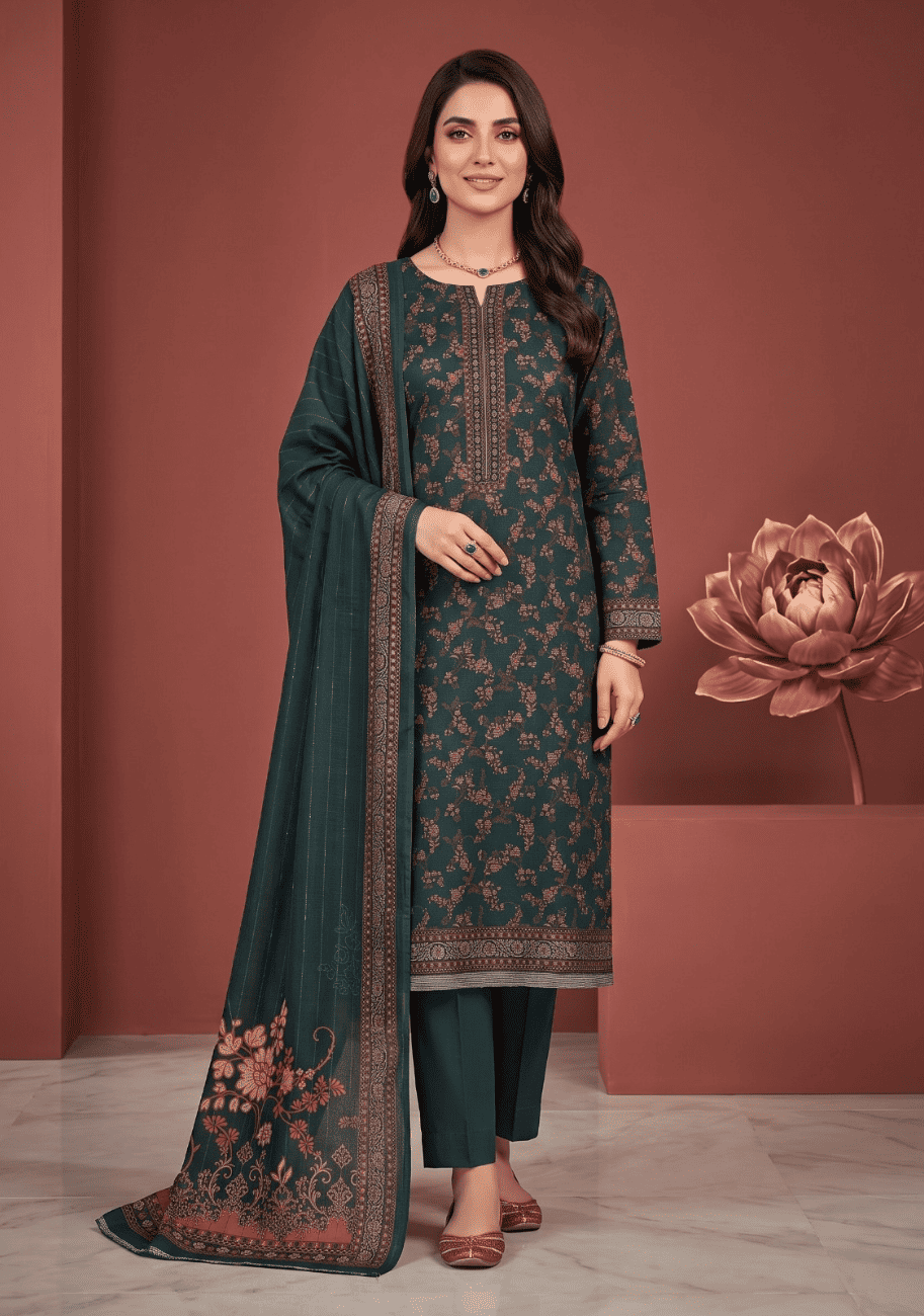 FIVE STAR Dhanak Velvet Stripe 3PC V4-D4