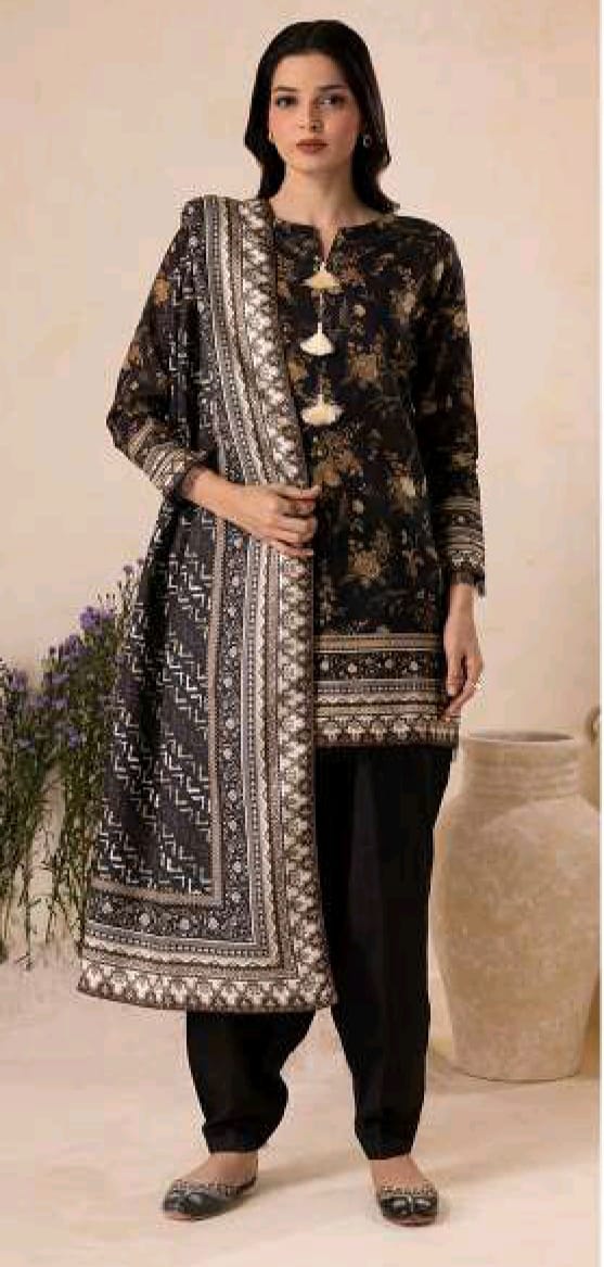 Zellbury Printed khaddar 3pc D8