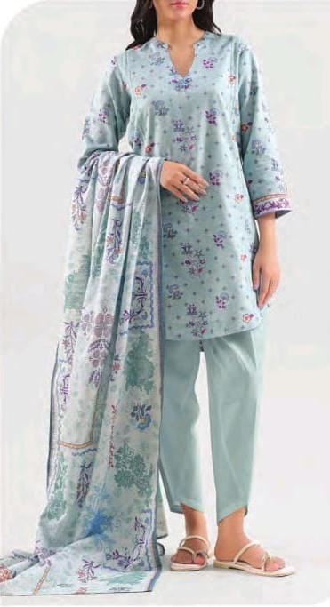 Saya Printed Cotton Khaddar 3pc D18
