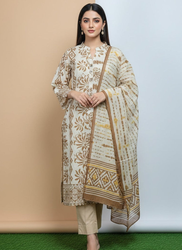 J. Luxury Printed Lawn 3pc Vol-3.D8