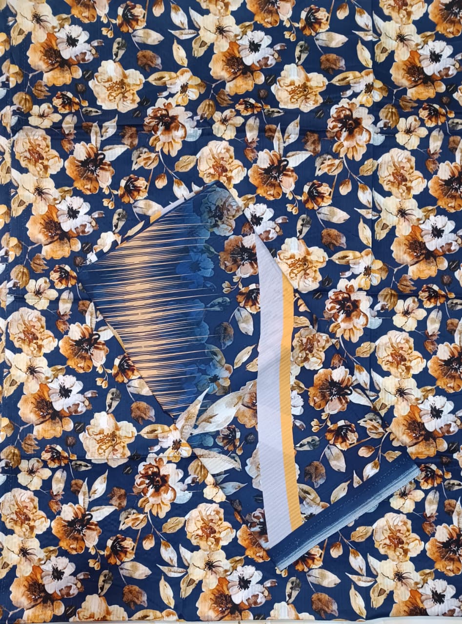 Bin Inam Printed Banadora Linen 3pc D38