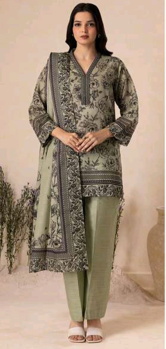 Zellbury Printed khaddar 3pc D9