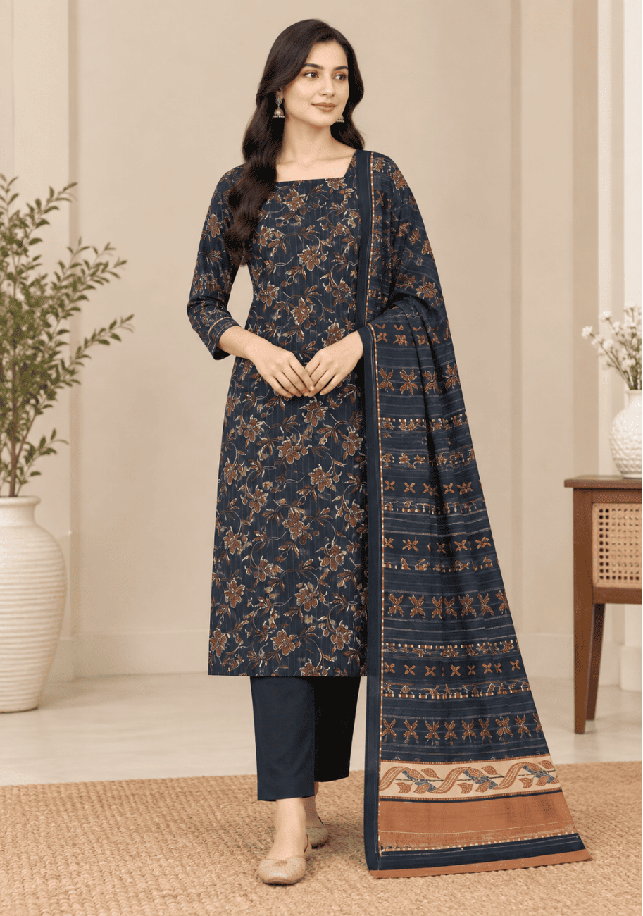 Saya Printed Khaddar 3PC-V1-D5