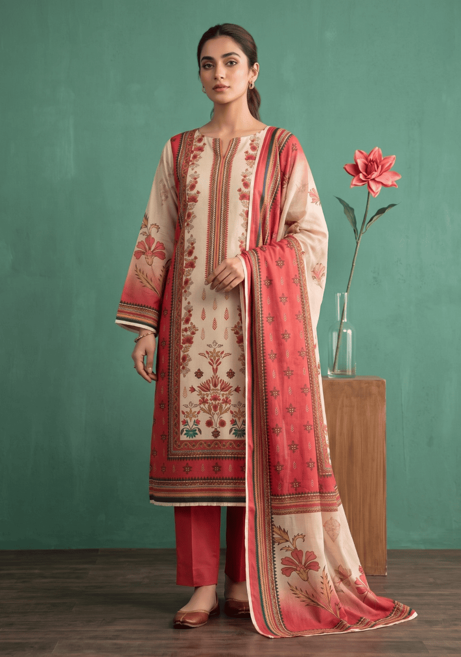 Sabeen Printed Cotton 3PC V3-D5