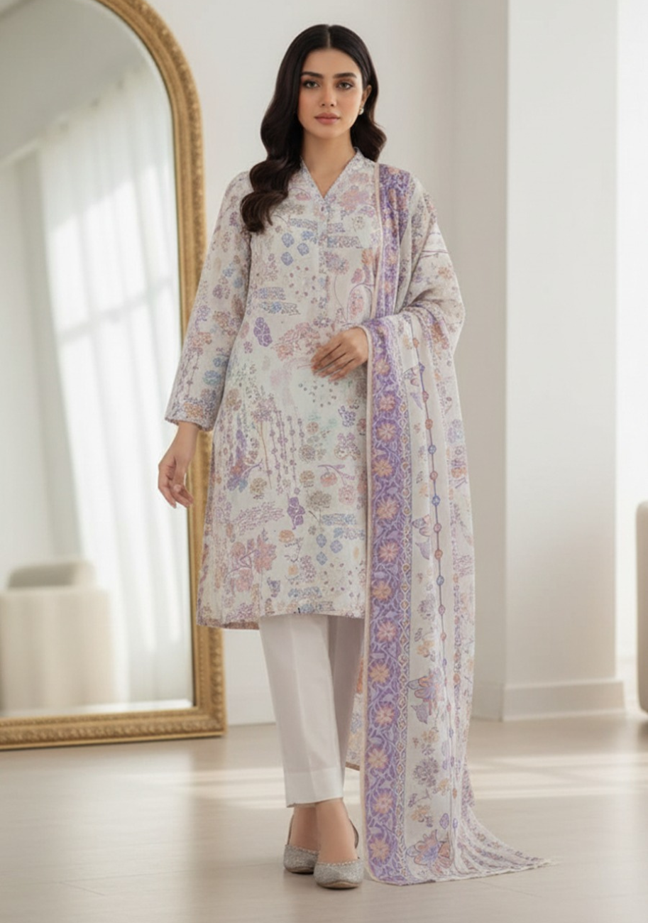 SAYA Premium Printed Lawn 3Pc Vol.08-D5