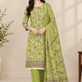 ALKARAM Printed Khaddar 3Pc Suit-V2-D5
