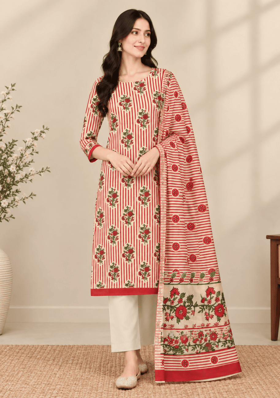 ALKARAM Printed Khaddar 3PC-V1-D5