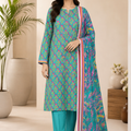 Alkaram Printed Luxury Lawn Shirt & DupattaD7