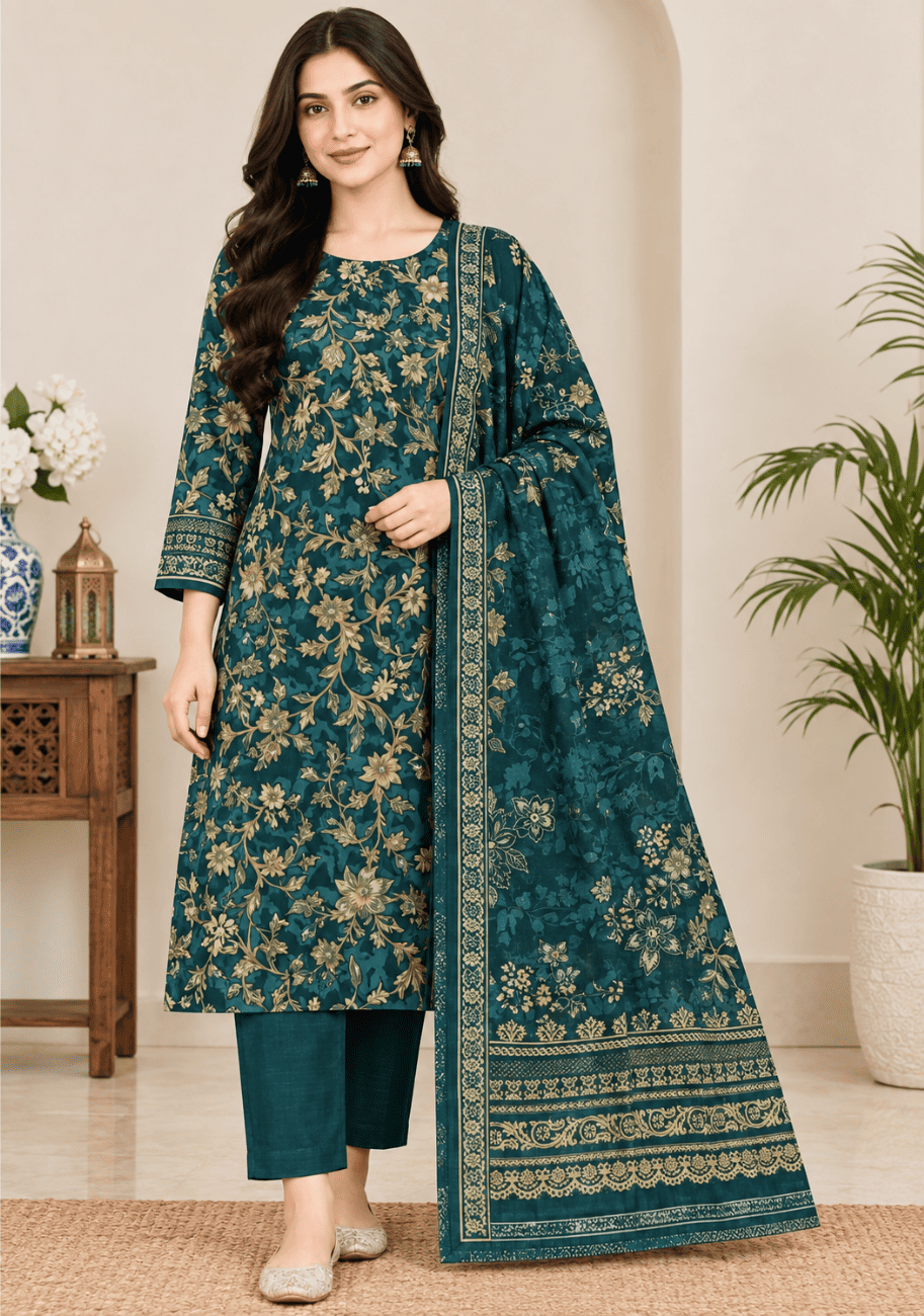 Saya Printed Khaddar 3PC-V1-D14
